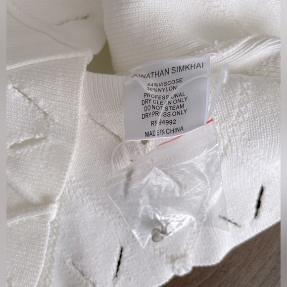 Jonathan Simkhai ivory bone knit skirt NWT - Picture 4 of 5